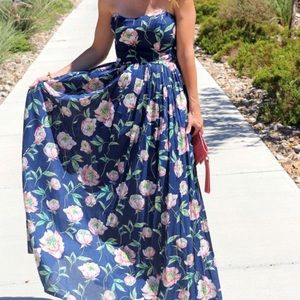 Navyblue with flowers Dress